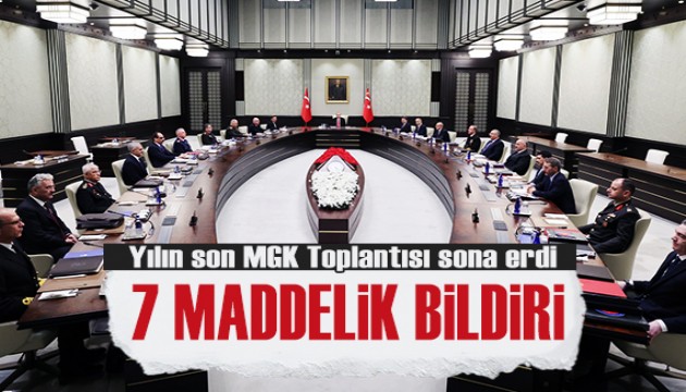 Yılın son toplantısı sona erdi! MGK'dan 7 maddelik bildiri...