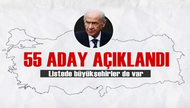 MHP 55 adayını açıkladı! Aralarında büyükşehirler de var