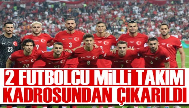 Milli Takım'da 2 futbolcu kadrodan çıkarıldı