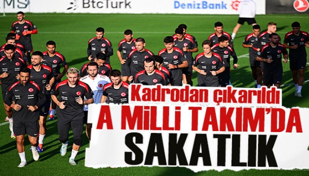 Milli takımda sakatlık: Kadrodan çıkarıldı