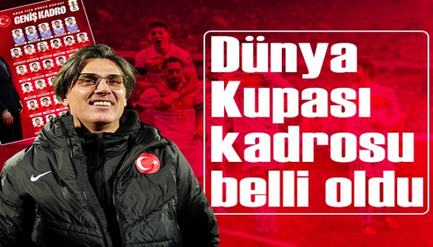 A Milli Takım'ın Dünya Kupası aday kadrosu açıklandı
