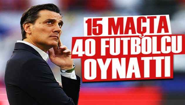 Montella 15 maçta 40 futbolcu oynattı