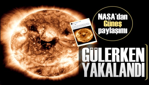 NASA'nın paylaştığı, gülümseyen güneş görüntüsü sosyal medyada gündem oldu!