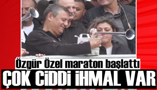 Özgür Özel, maraton koşusunu başlattı