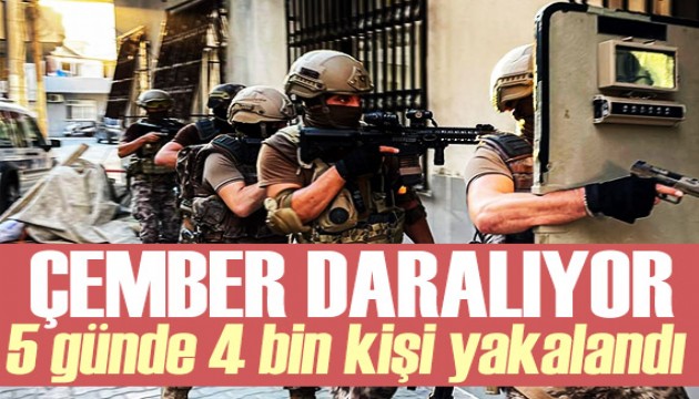 Ali Yerlikaya duyurdu: 5 günde 4 bin 491 kişi yakalandı