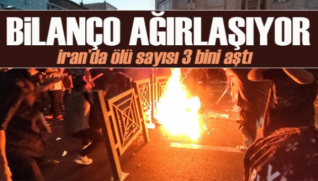 Can kaybı artıyor: İran’daki protestolarda ölü sayısı 3 bini geçti