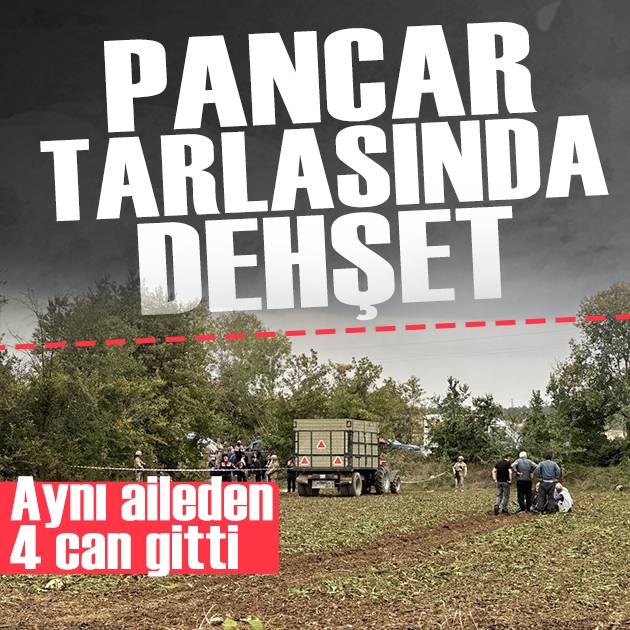 Pancar tarlasında dehşet: Aynı aileden 4 can gitti