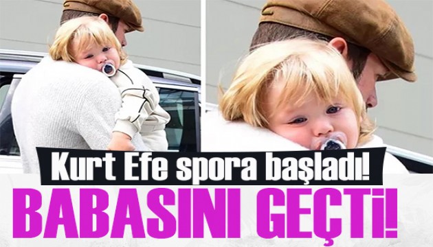 Kıvanç Tatlıtuğ’un oğlu Kurt Efe spora başladı