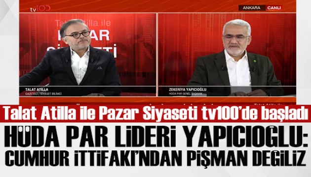 Talat Atilla ile Pazar Siyaseti tv100 ekranlarında başladı!