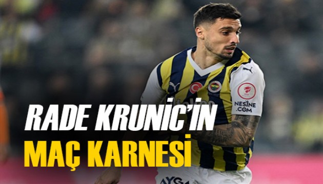 Fenerbahçe'nin yeni transferi Rade Krunic, ilk maçında neler yaptı?