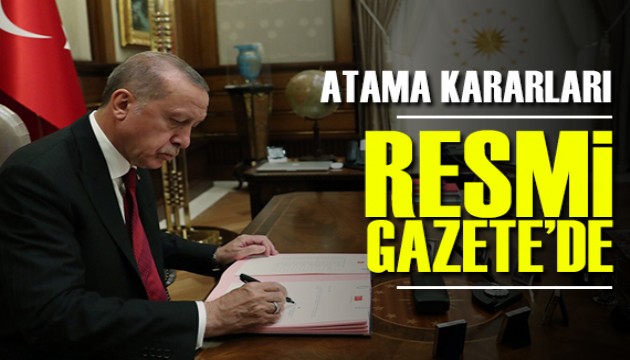 Atama kararları Resmi Gazete'de