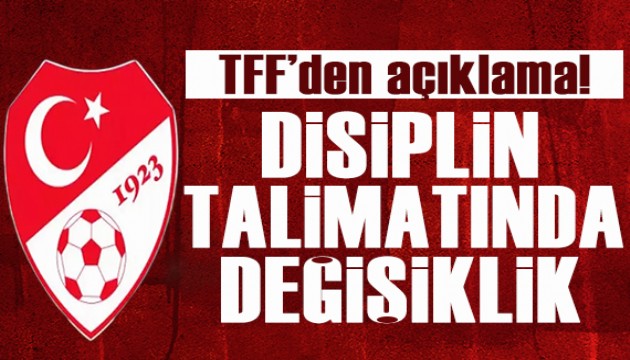 Futbol Disiplin Talimatı'nda değişiklik!