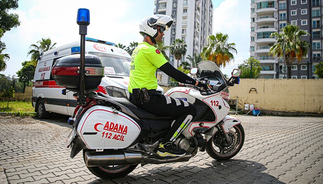 Motosikletli sağlık ekipleri hayat kurtarıyor