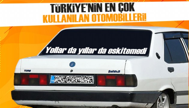 Türkiye'de en çok kullanılan otomobiller belli oldu