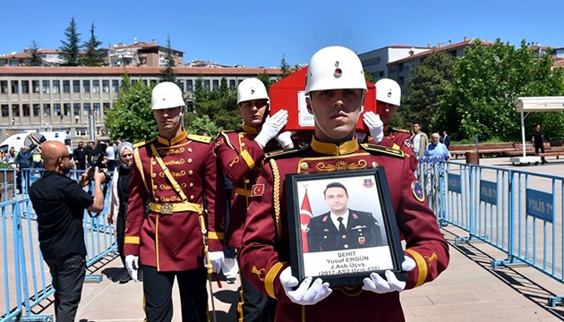 Şehit Ergün'e son veda