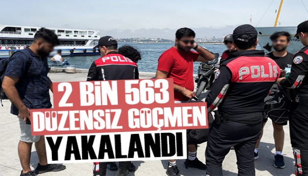 Yerlikaya: 2 bin 563 düzensiz göçmen yakalandı