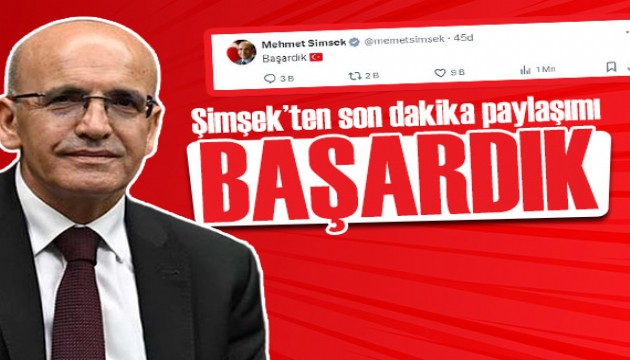 Mehmet Şimşek: Başardık