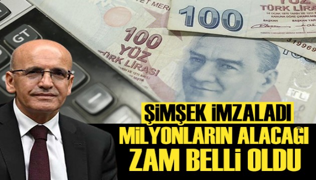 Mehmet Şimşek imzaladı: Milyonlarca kişinin maaş zammı belli oldu