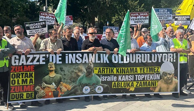 İstanbul'da İsrail'e protesto