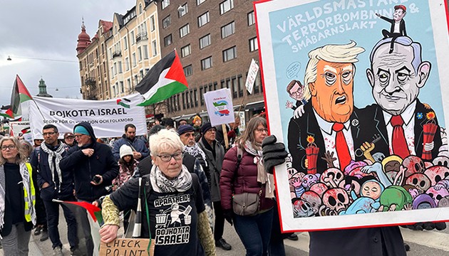 İsveç'te Gazze protestosu