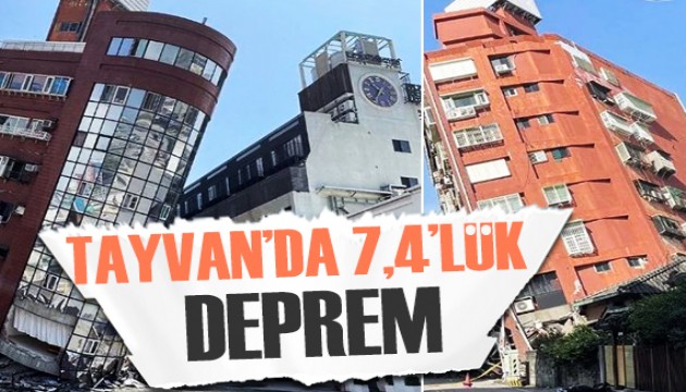 Tayvan'da 7,4 büyüklüğünde deprem