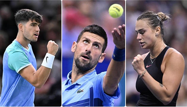 Djokovic, Alcaraz ve Sabalenka turladı