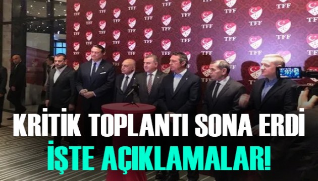 TFF ve Kulüpler Birliği'nin kritik toplantısı bitti! İşte açıklamalar...