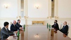 Aliyev, Infantino'yu kabul etti
