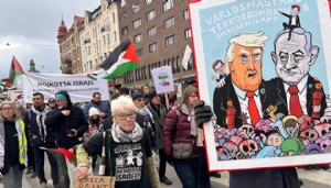 İsveç'te Gazze protestosu