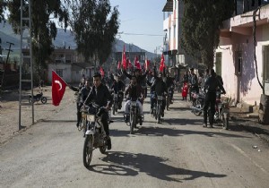 Reyhanlı'da yüzlerce araçlık destek konvoyu