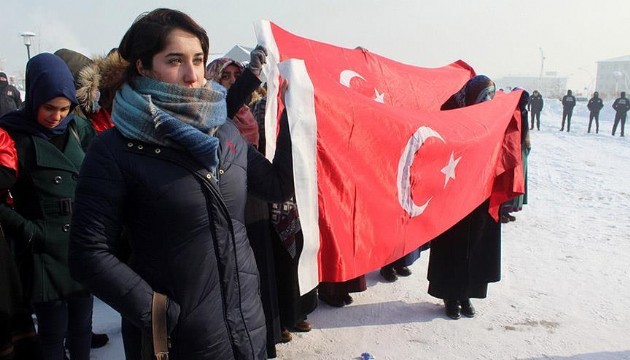 Ardahan'da terör örgütü PKK'ya tepki