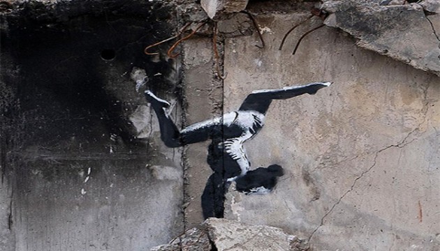 Banksy'den Kiev'de yeni çizimler