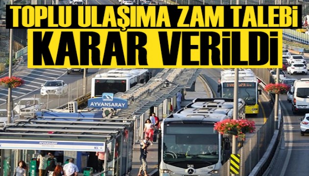 İstanbul'da toplu ulaşıma zam teklifi reddedildi