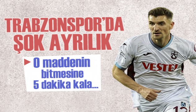 Trabzonspor'da şok ayrılık: O maddenin bitmesine 5 dakika kala veda etti