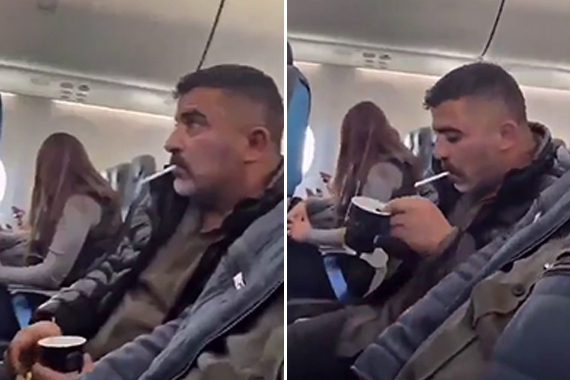 Uçakta sigara içip video çeken fenomen kara listeye alındı