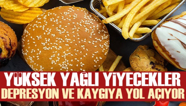 Aşırı yağlı yiyecekler kaygı ve depresyona neden oluyor