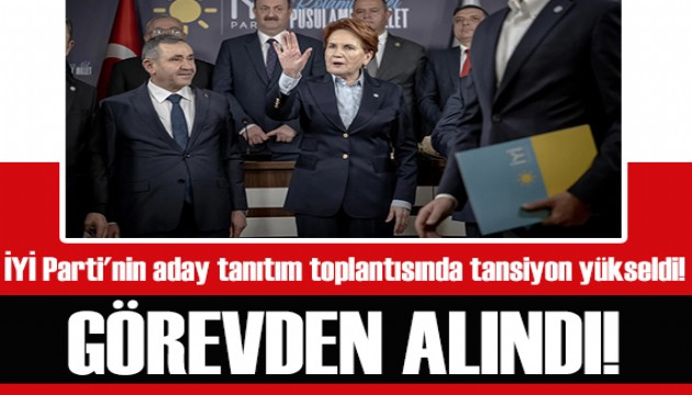 İYİ Parti'nin aday tanıtım toplantısında tansiyon yükseldi!