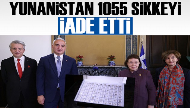 Türkiye'ye ait 1055 sikke teslim edildi