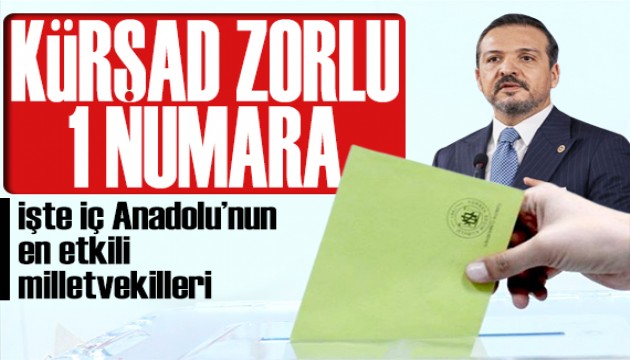 Kürşad Zorlu İç Anadolu'da 1 Numara! İşte en etkili isimler