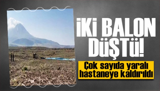 Aksaray'da facia! İki sıcak hava balonu düştü: 19 turist yaralandı