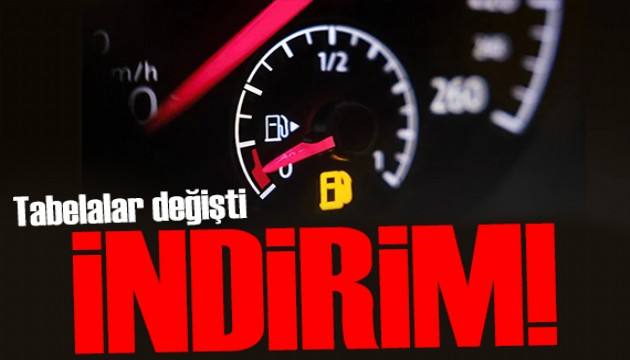Akaryakıt tabelaları değişti! Benzin ve motorine indirim