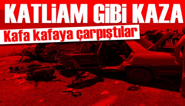 Adıyaman-Samsat yolunda katliam gibi kaza! Kafa kafaya çarpıştılar