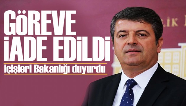 Bakanlık son dakika duyurdu: Abdurrahman Tutdere göreve iade edildi
