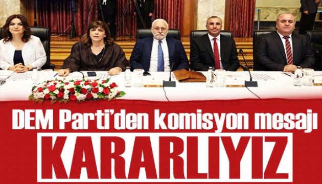 DEM Parti'den komisyon mesajı: Farklı bakış açılarının bilincindeyiz