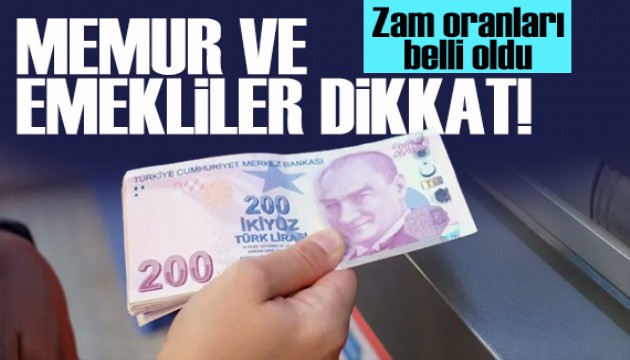 Enflasyon açıklandı! Memur ve emeklinin zam oranları belli oldu