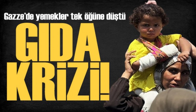 Gazze'de gıda krizi sürüyor! Saatlerce kuyrukta bekliyorlar