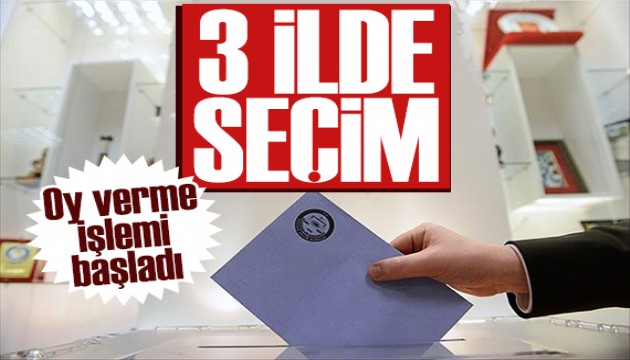 Üç il sandık başında! Seçim heyecanı başladı
