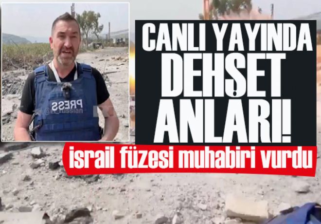 İsrail'in saldırısına canlı yayında yakalanan muhabir dehşet yaşadı!