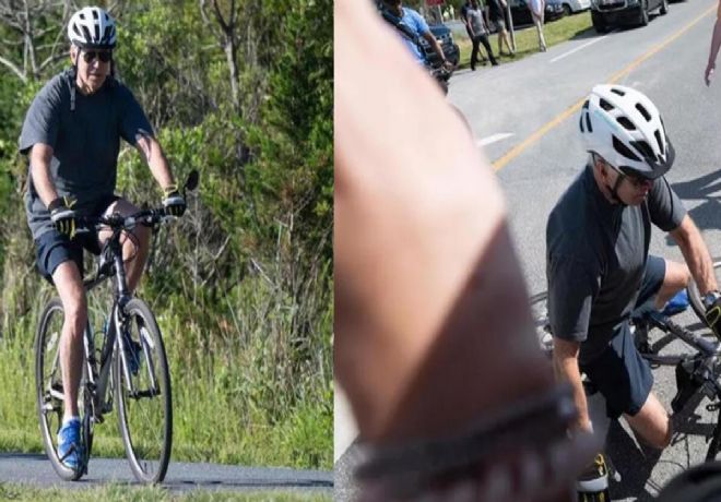 ABD Başkanı Biden bisikletten düştü